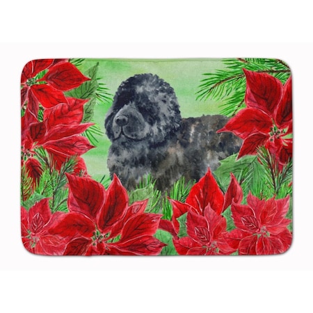 Carolines Treasures Newfoundland Poinsettas Machine Washable Memory Foam Mat CK1319RUG